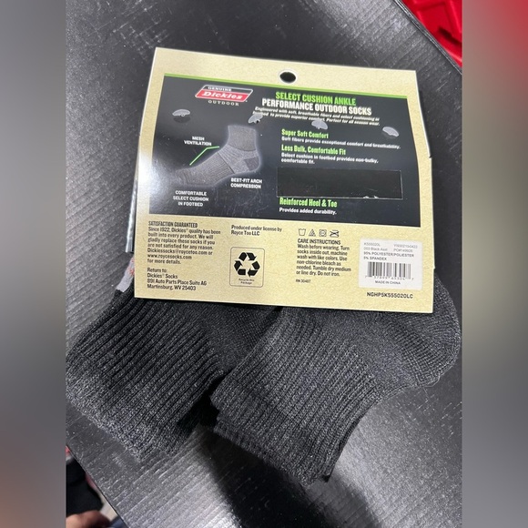 NEW NIP mens Dickies‎ grey socks 6-12 pack of 5 ankle - Picture 4 of 5